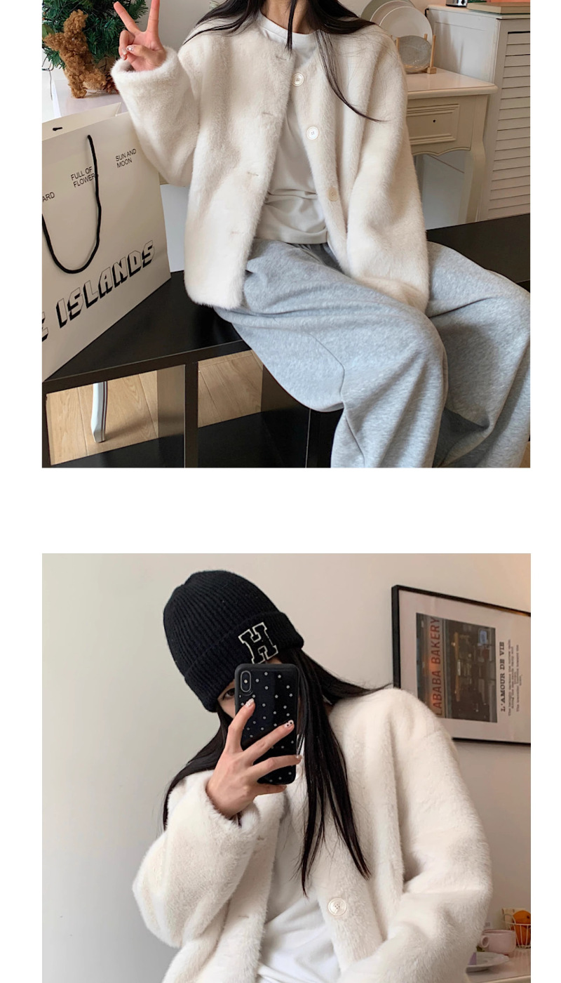 秋冬短款貂仿皮草外套女2025小个子丹麦气质新款名媛海宁貂皮大衣详情2