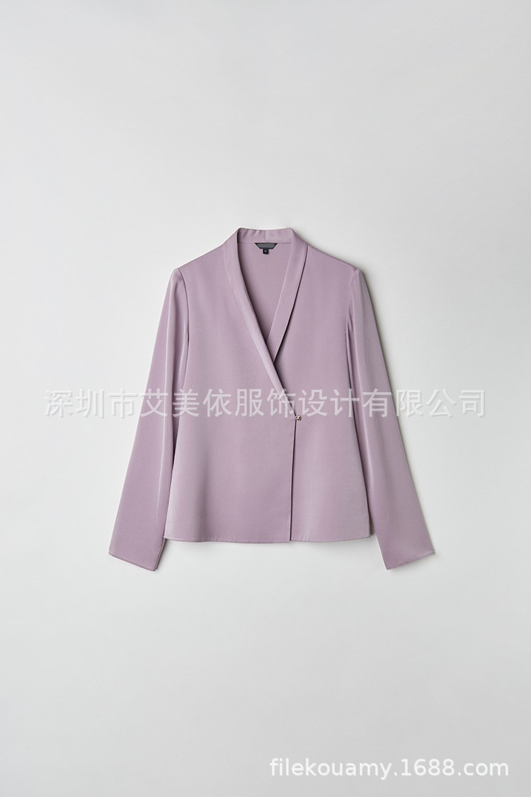 2023新精品双层真丝衬衫春夏衬衫女 重磅长袖OL通勤女装一件代发详情20