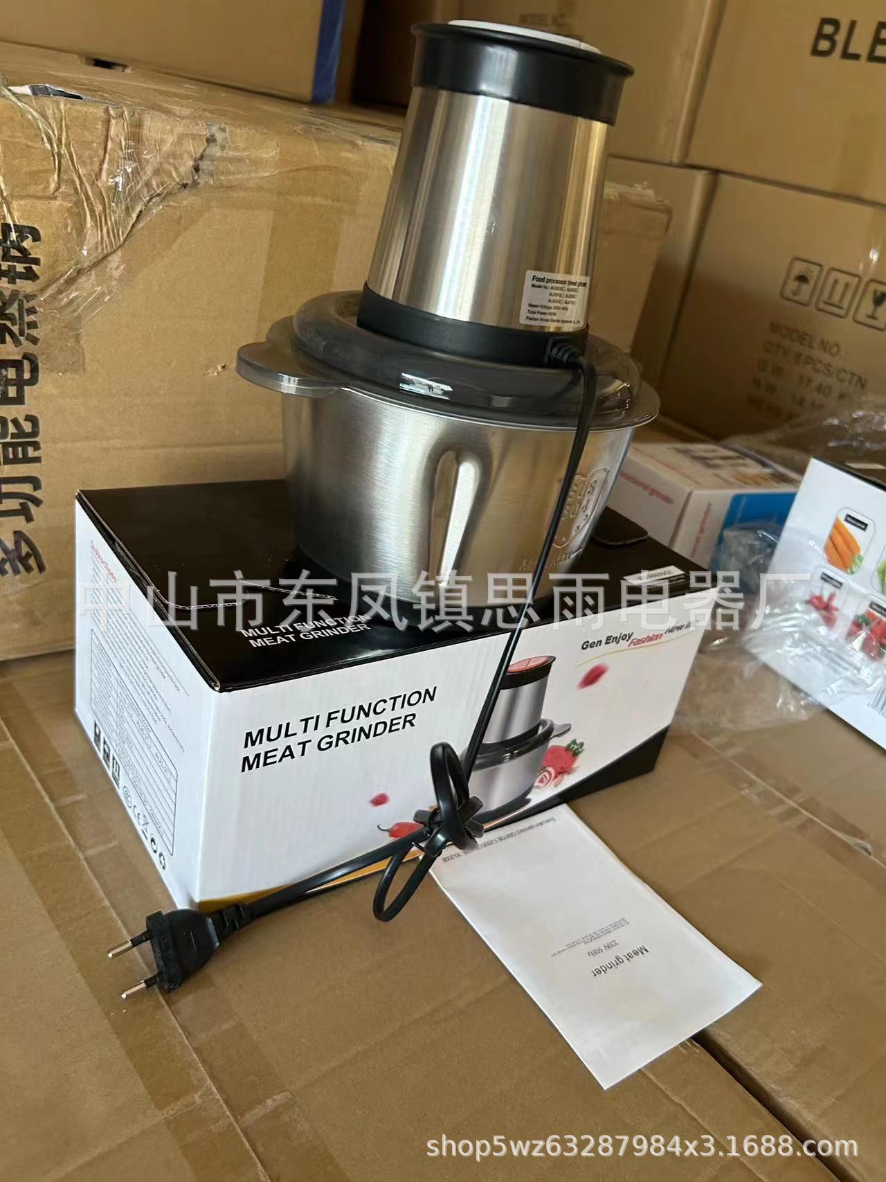 6L stainless steel electric meat grinder, 2L110V English meat grinder, 3L dual-speed, 8L large-capacity foreign trade meat mixer pic 4