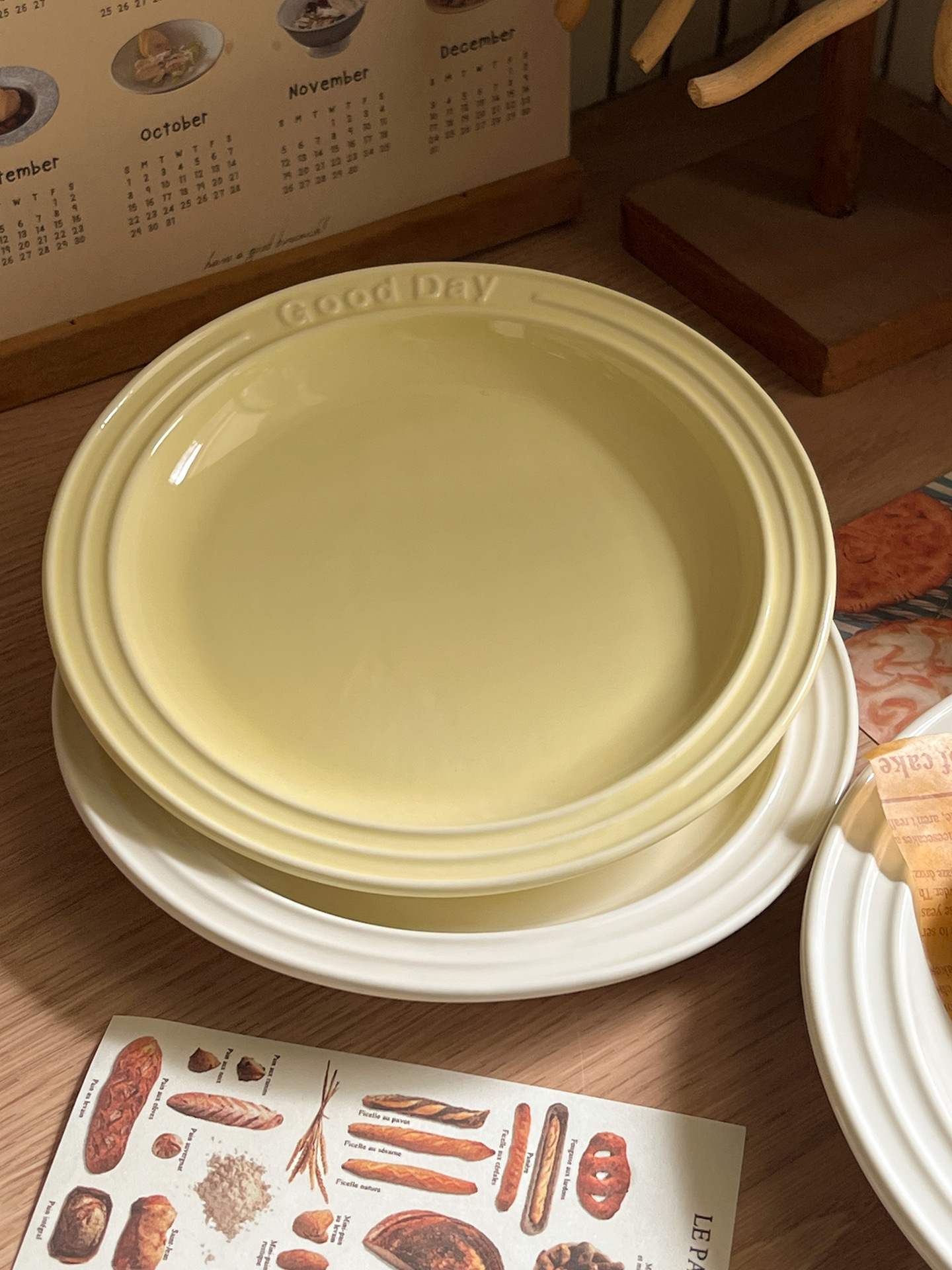 ins风浮雕字母盘奶油风奶呼呼西餐意面牛排甜品蛋糕盘质感颜值好详情11