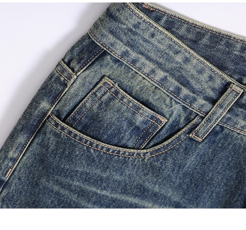 春秋季潮牌男士阔腿牛仔裤 直筒宽松美式高街风格 男生百搭休闲长裤子 其他分类款式随机详情15