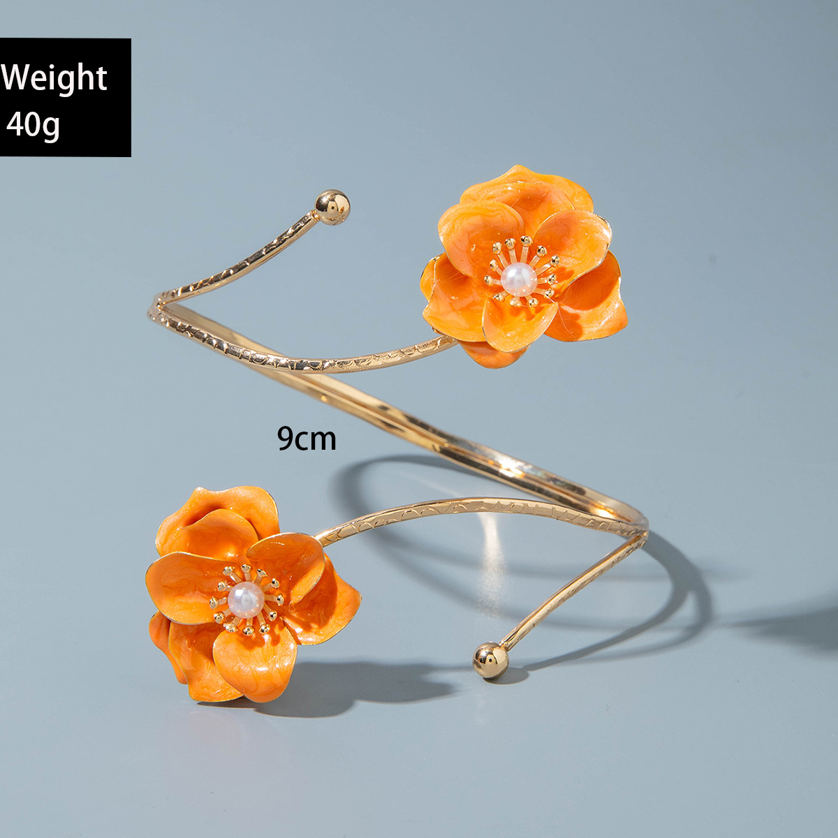 亚马逊跨境个性冷淡风海星手臂镯线条计感蝴蝶环形开口臂镯女详情150