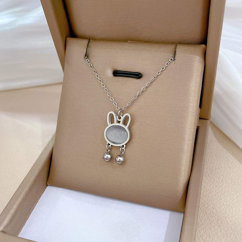 【通体钛钢】几何星球个性极简风炉内真金项链女ins网红锁骨链详情5