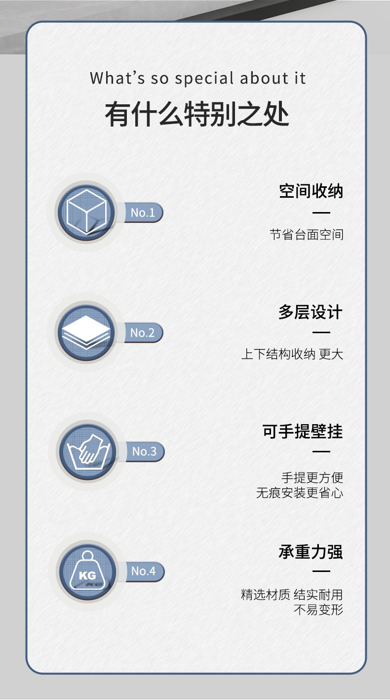 厨房可折叠备菜架多功能备菜盘置物架免打孔挂壁收纳多层配菜架详情3