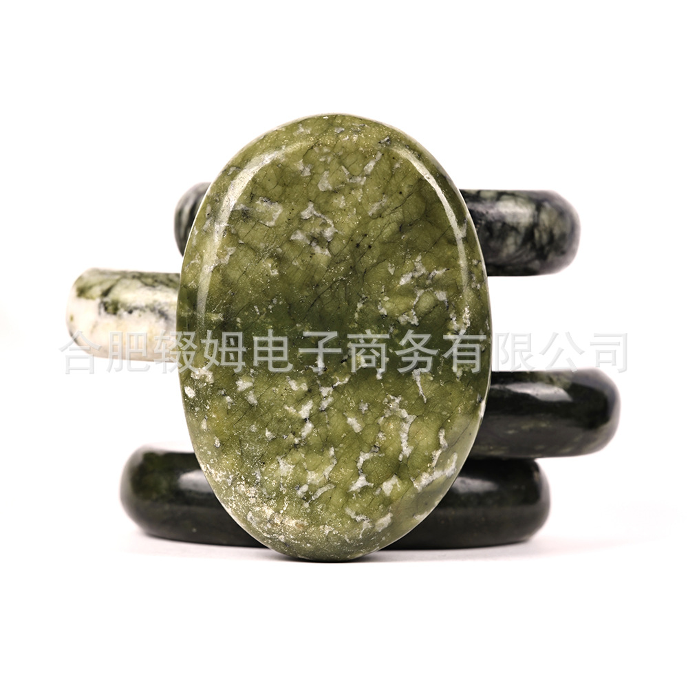 天然岫玉玉石能量按摩石SPA精油背部刮痧加热热敷推拿养生石经络按摩详情22