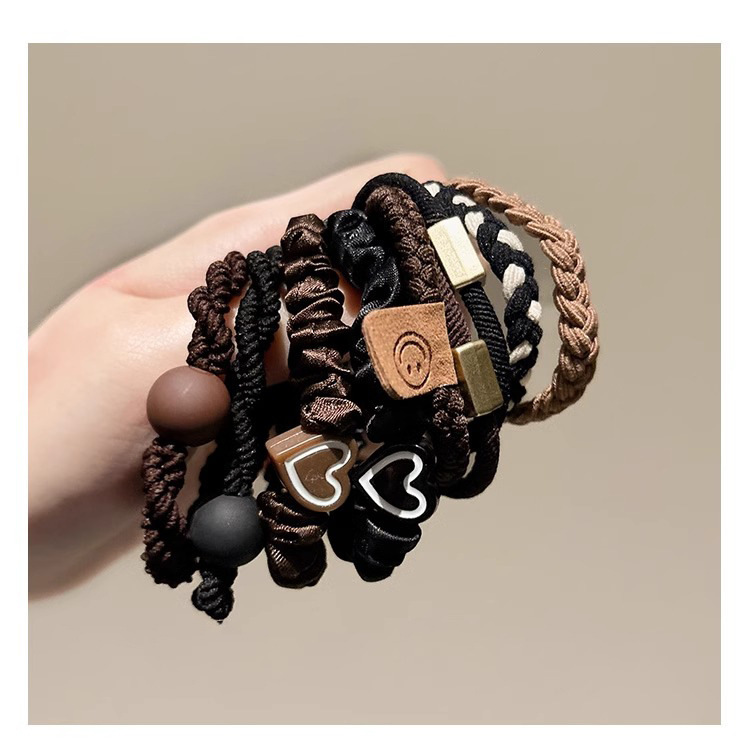 High-elasticity thick hair band, durable hair tie for women, no scalp constricting, ponytail hair tie rubber band, new hair accessory and headwear pic 18