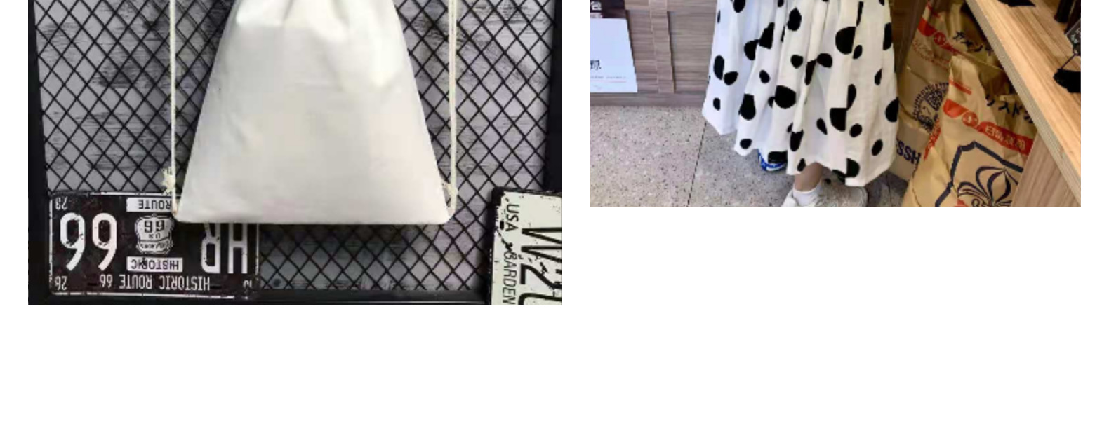 Student book bag, tutorial bag, art bag, casual shoulder bag, A05 canvas dual-purpose backpack, drawstring pocket for storage pic 9