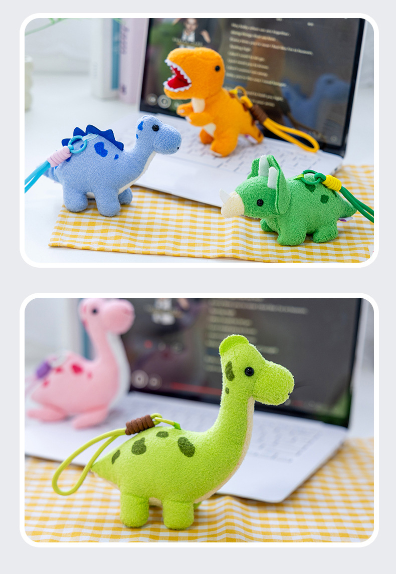 Jurassic Fierce Sweetheart Dinosaur plush pendant, children's birthday gift, Tyrannosaurus rex Triceratops ground promotion gift batch pic 18