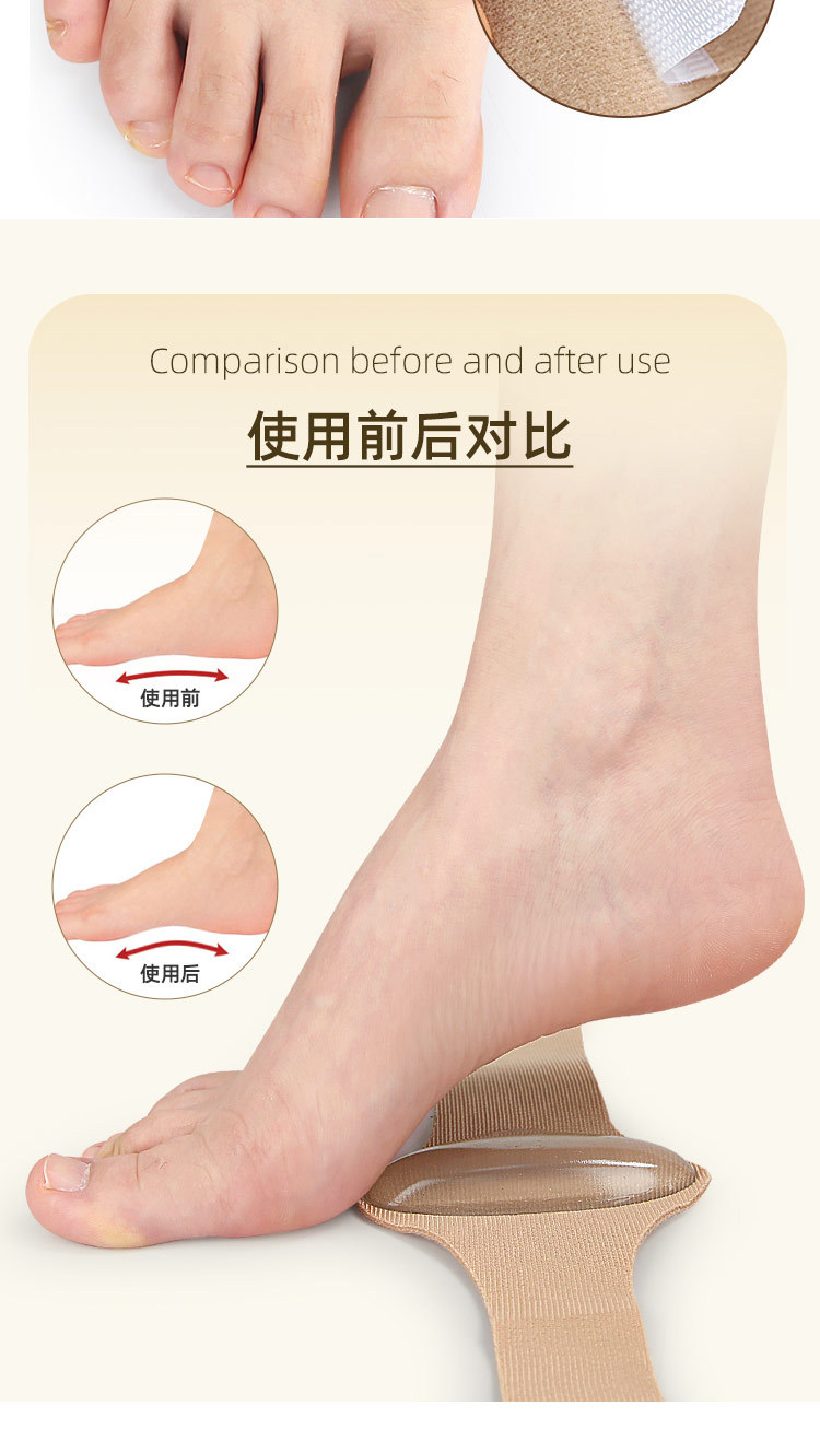 Arch support pads for men and women, flat arch support orthopedic pads, adjustable plantar fascia, half foot pads for the sole pic 4