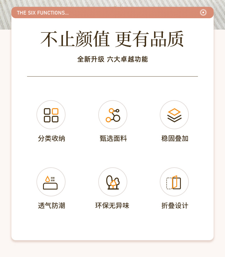 多功能折叠内衣收纳盒带盖可水洗袜子文胸整理盒防尘防异味抽屉收纳箱日用百货详情2