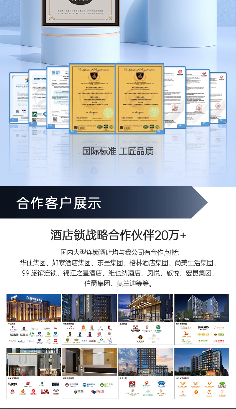 同创酒店门锁工厂酒店刷卡锁磁卡感应锁宾馆门锁304不锈钢酒店锁详情17