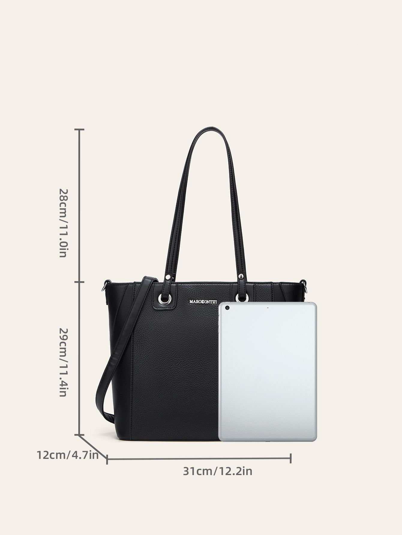 跨境女包2025秋冬新款时尚大容量单肩斜挎包中年妈妈包通勤托特包详情1