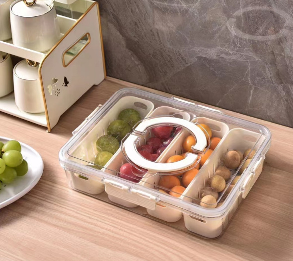 PET thickened fresh-keeping storage box, sealed refrigerator fruit and vegetable storage packaging box, frozen draining with lid pic 7