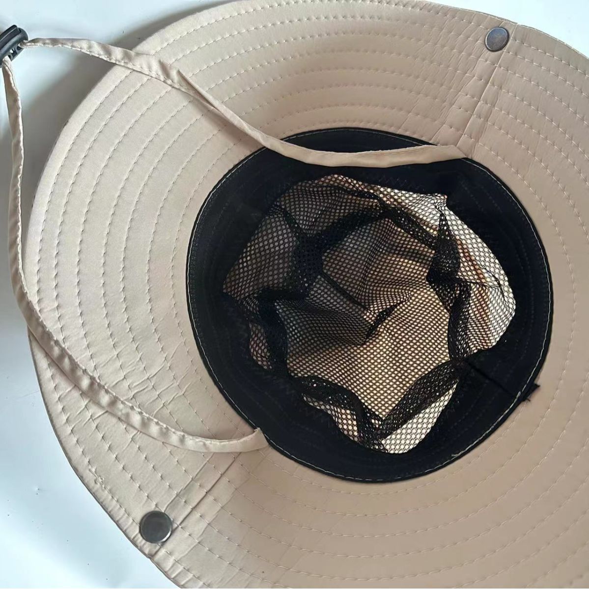 Best-selling solid-color glossy fisherman hats, parent-child style, large-brimmed sunshade, quick-drying, waterproof fabric mountaineering hats, and adult hats in foreign trade pic 2