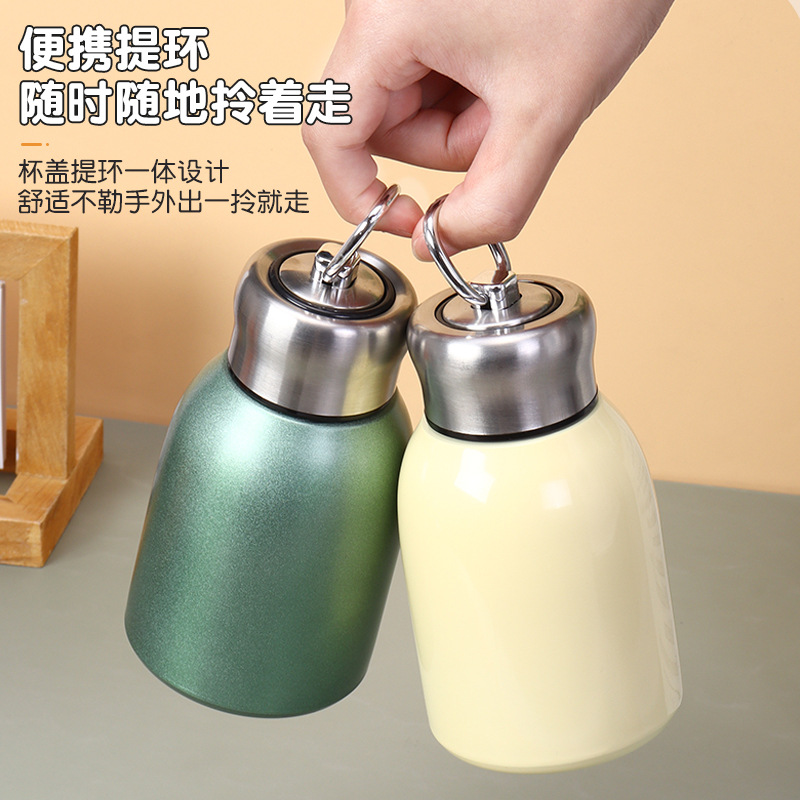 跨境304不锈钢迷你小胖丁保温杯户外便携提环口袋杯随手杯可批发详情15