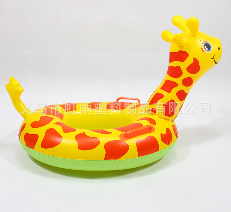 批发小鹿儿童游泳圈坐圈加厚动物泳圈带把手游泳座圈卡通鹿游艇详情9