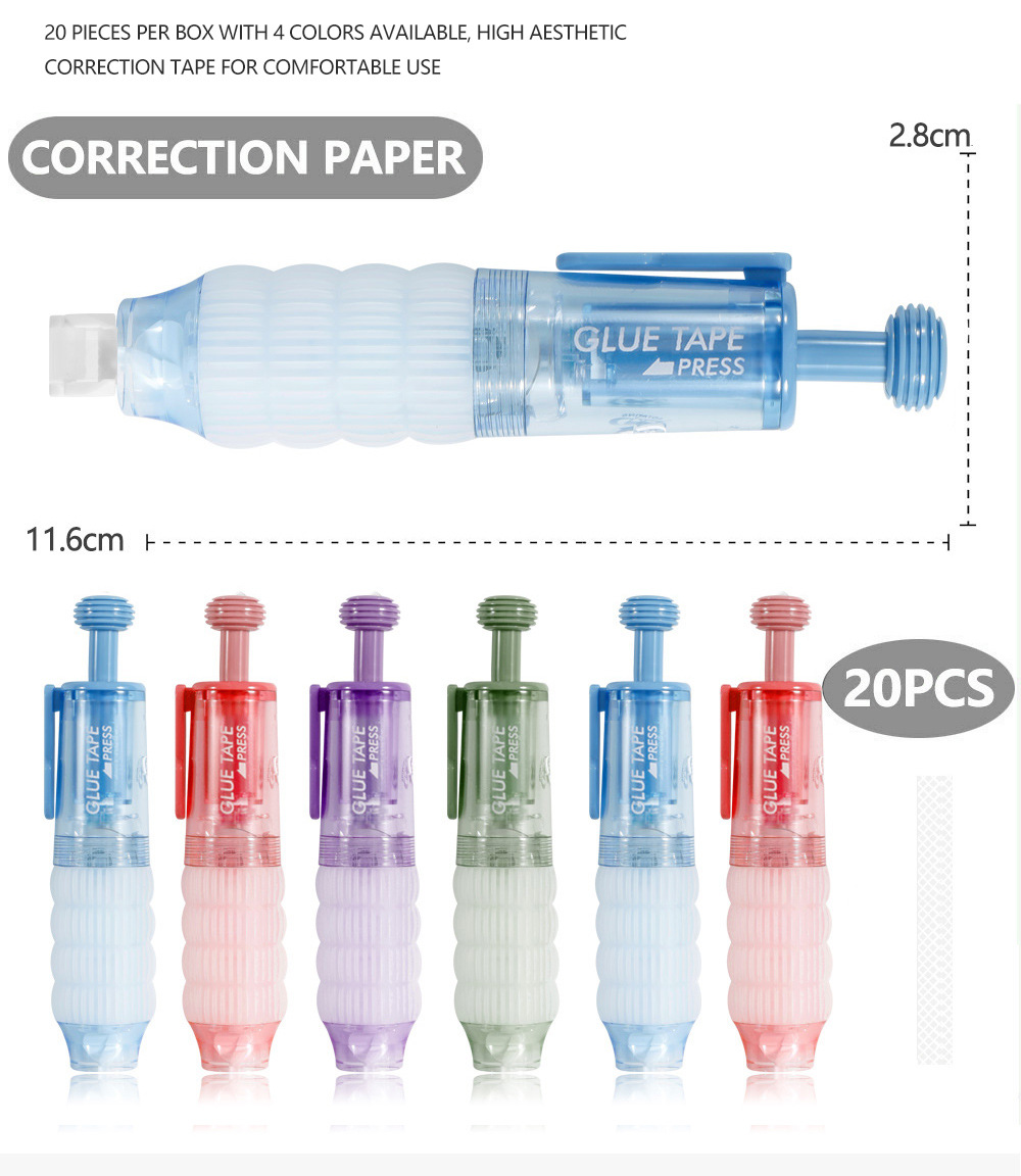 高颜值按动点点胶学生用黏贴双面胶手账diy点胶笔点状胶带批发详情6