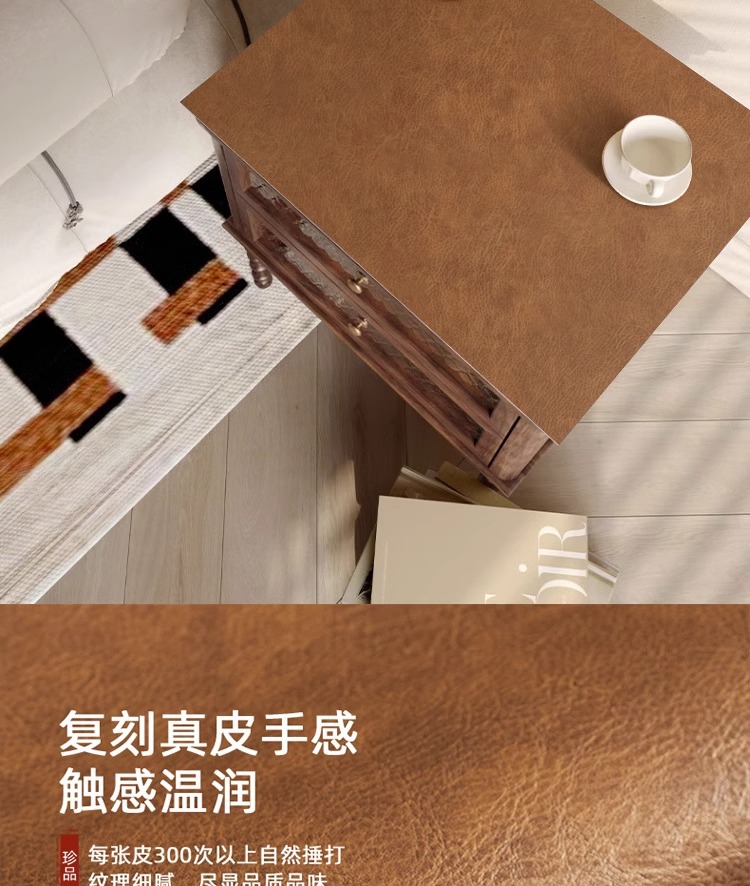 工厂直销仿牛皮床头柜垫子高级感洗衣机防尘盖布免洗保护垫桌面详情4