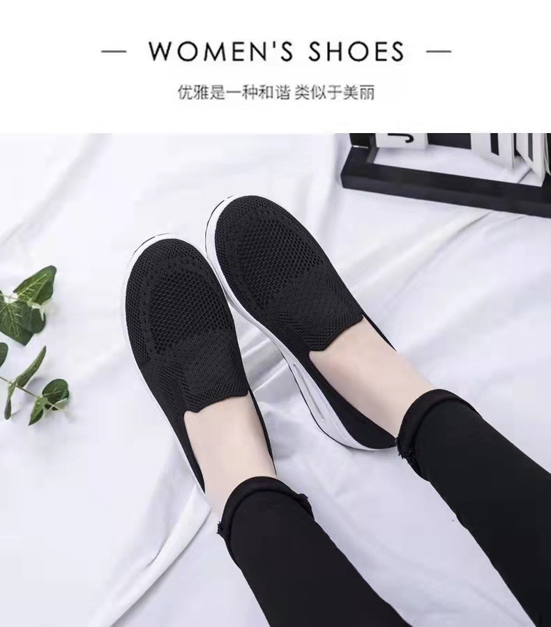 运动鞋女跨境外贸2025新款厚底气垫休闲鞋网面一脚蹬增高健步鞋女详情18