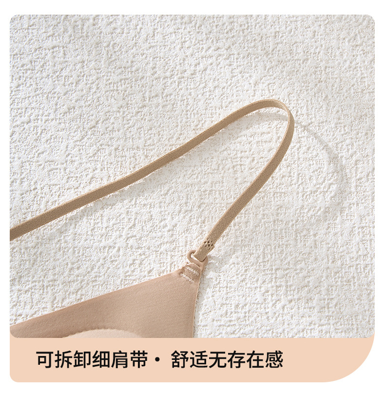 百亩花田自制提拉承托聚拢防下垂无痕前扣可拆卸调节肩带美背BRA详情21
