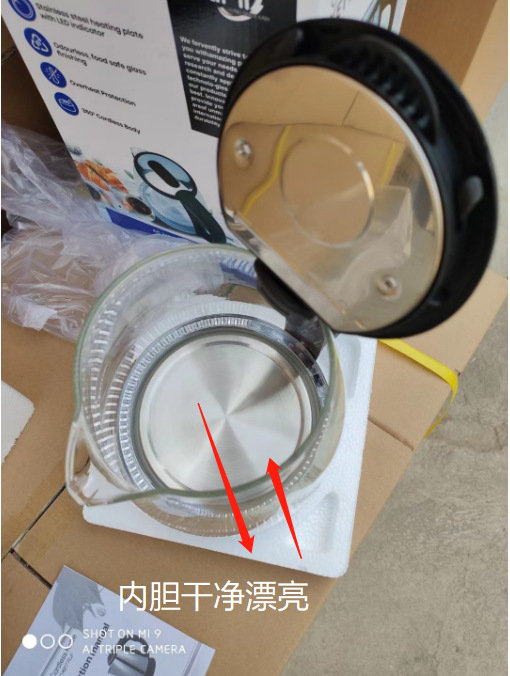 Glass electric kettles of 110V American standard or 220V, Southeast Asian cross-border e-commerce manufacturers, French three-plug kettles, etc pic 3