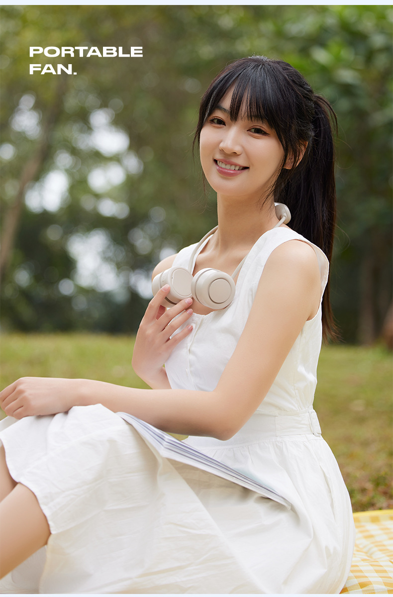 Cross-border neck fan 2025 New model outdoor sports ice pack cooling Fan Portable brushless motor neck fan pic 20