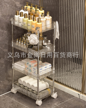Small trolley, high appearance level, multi-layer storage rack, home bedroom, bedside, kitchen, mobile snack storage rack pic 2