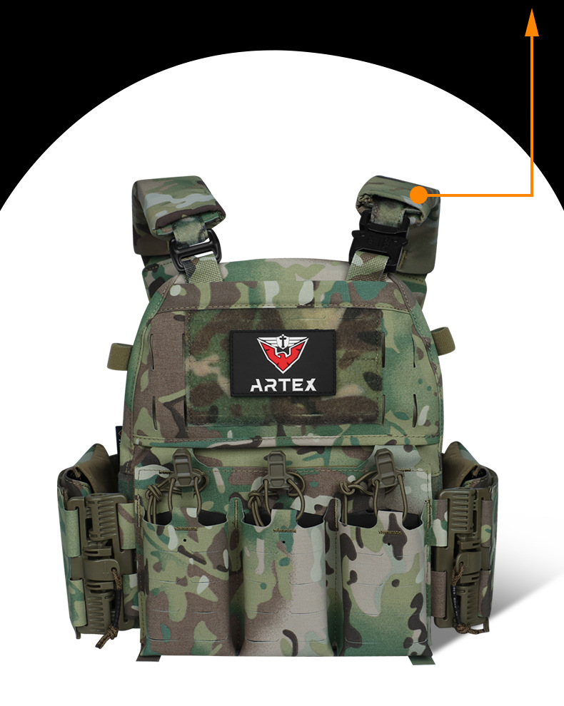 Yitu Outdoor Multi-functional waterproof nylon Military enthusiast Laser quick-release tactical vest vest modular elastic hanging pic 8