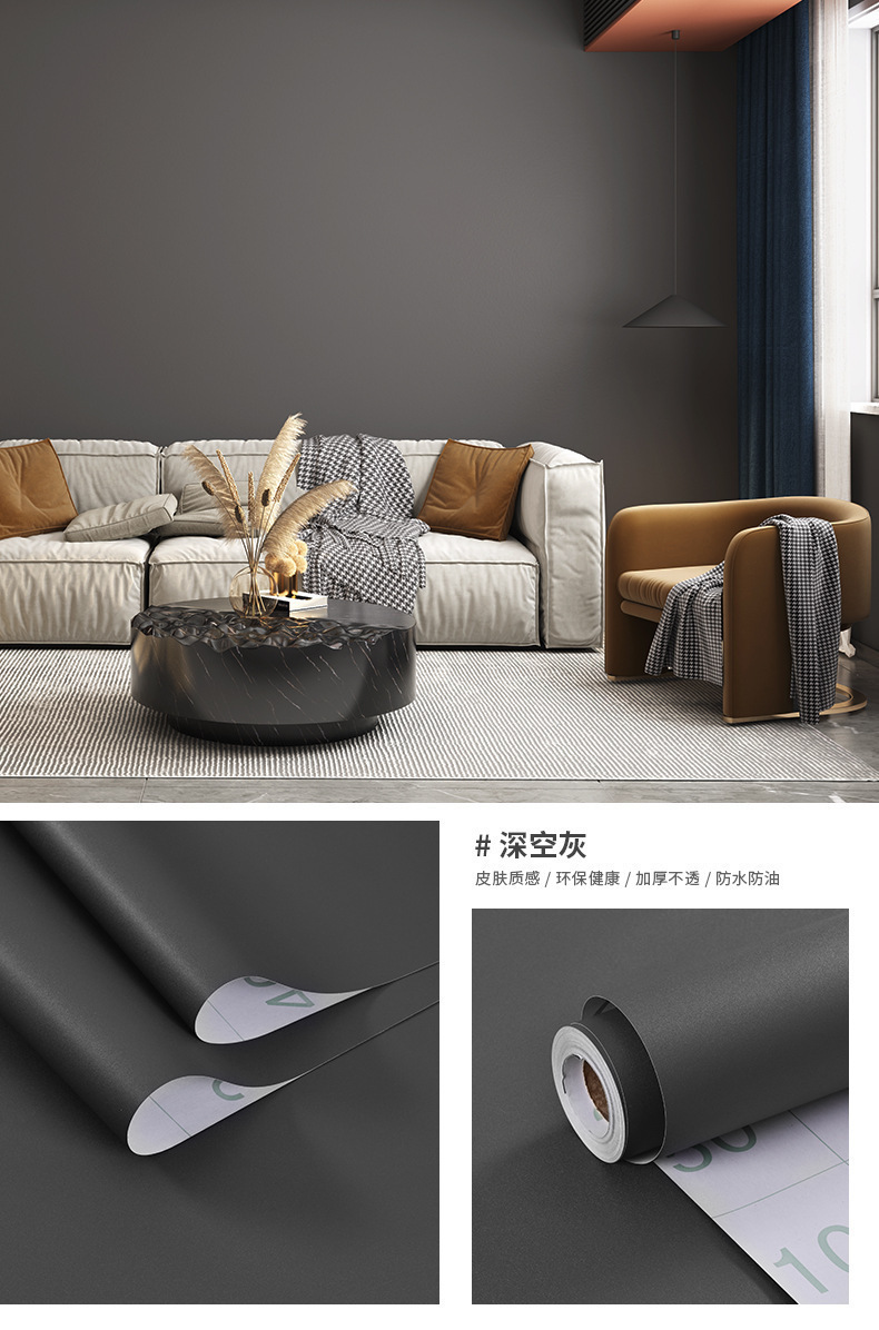 橱柜贴纸家具翻新衣柜子门贴墙贴膜桌面防潮防水自粘厨房防油贴纸详情17