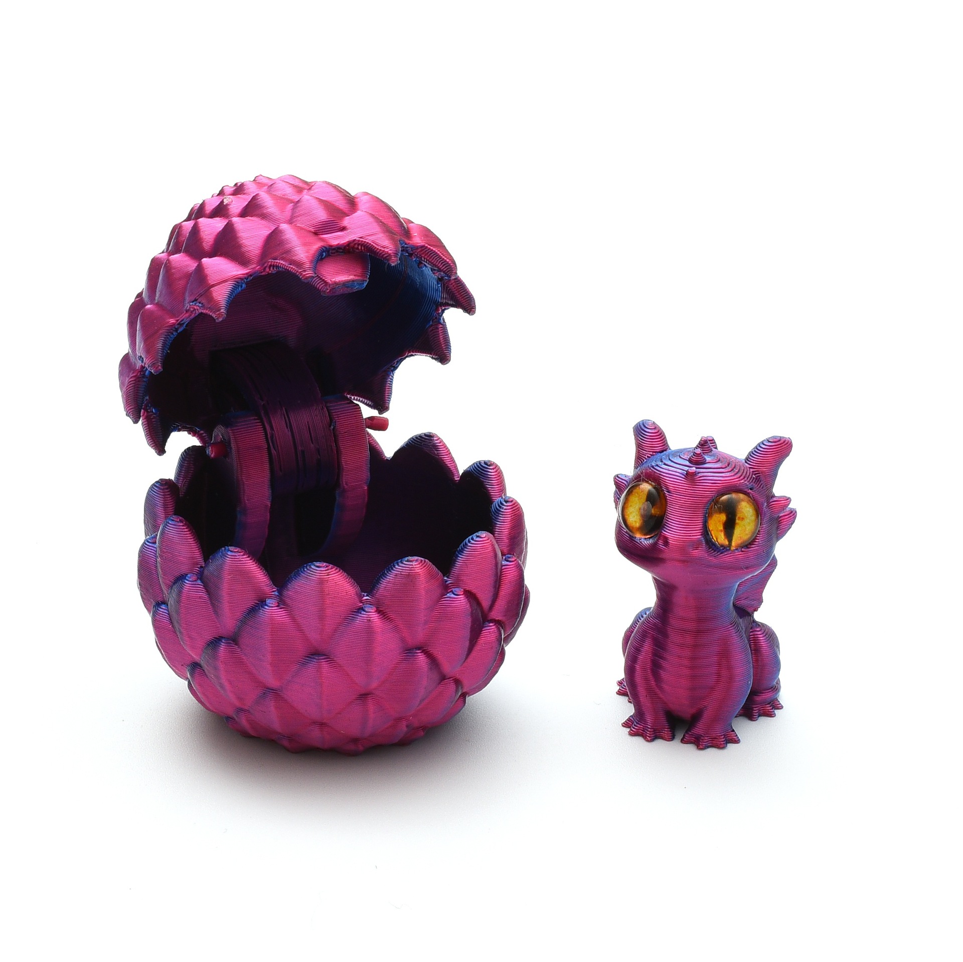 【跨境爆款】3D打印水晶小龙蛋套装玩具摆件桌面儿童迷你桌面装饰详情6