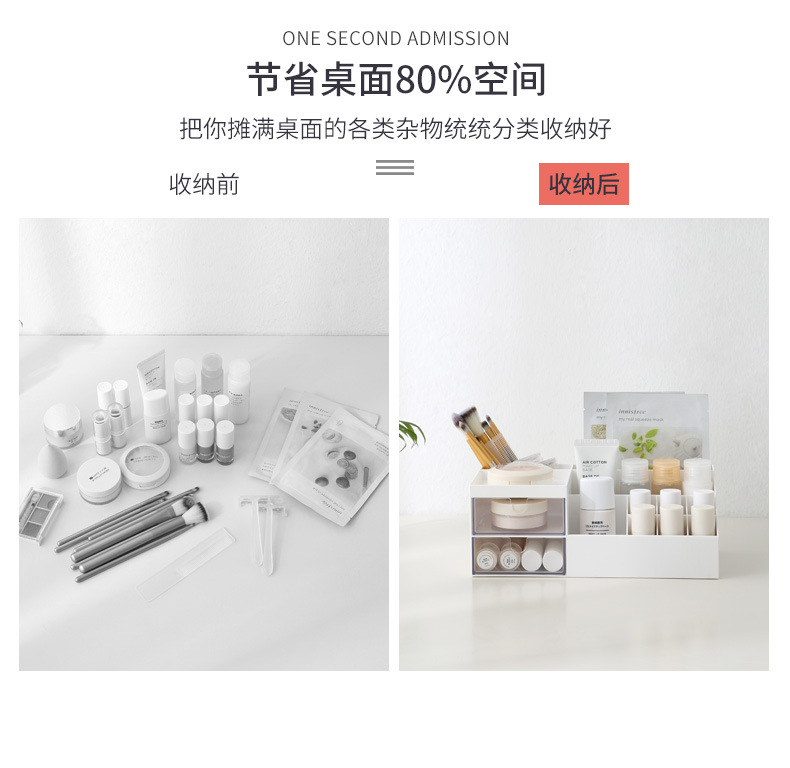 أدراج أدويّات مستحضرات التجميل المحوّلة بأدراج أدراج كبيرة من البلاستيك المنزلي pic 4