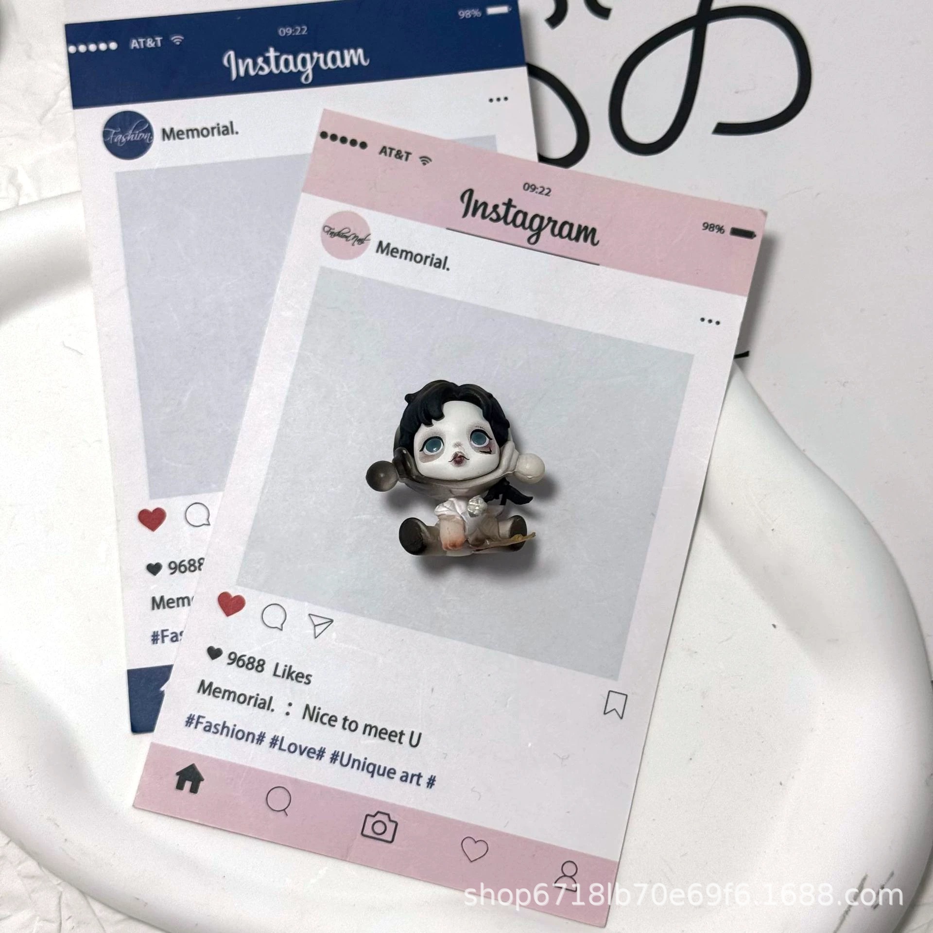 SP泡泡二创改娃萌粒潮流手办玩具公仔DIY盲盒手机链小摆件批发车详情5