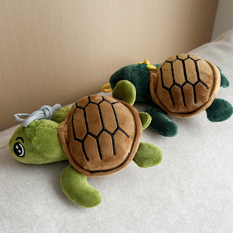 批发卡通创意乌龟毛绒玩具公仔彩色海龟小号玩偶女包包钥匙扣挂件详情12