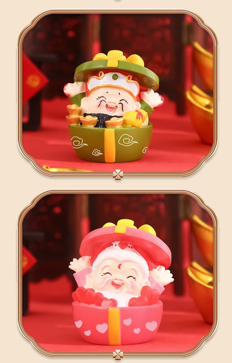 In the Spring Festival of the Year of the Dragon, five blessings arrive, bringing wealth and good luck. Creative car car ornaments, small desktop ornaments, resin handicrafts pic 10