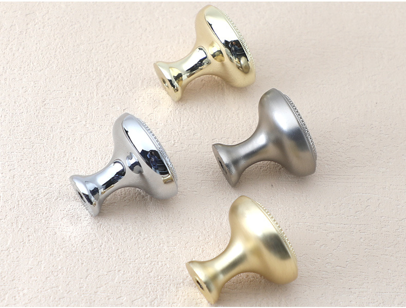 轻奢意式实心柜门圆形单孔拉手金色黑色法式简约橱柜衣柜抽屉把手详情19