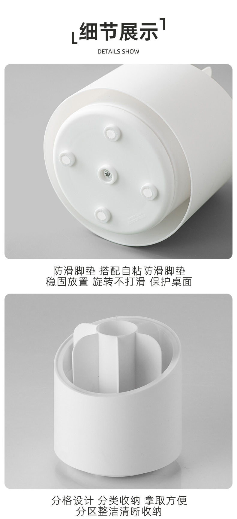 工厂定制化妆刷收纳桶防尘旋转刷筒透明亚克力盒口红化妆品收纳盒 pic 18