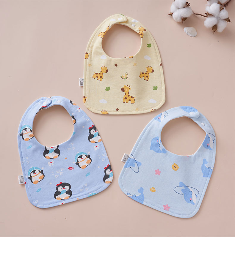 婴幼儿纯棉防水围嘴新生儿用品宝宝防湿衣小孩围兜口水巾纯棉饭兜详情16