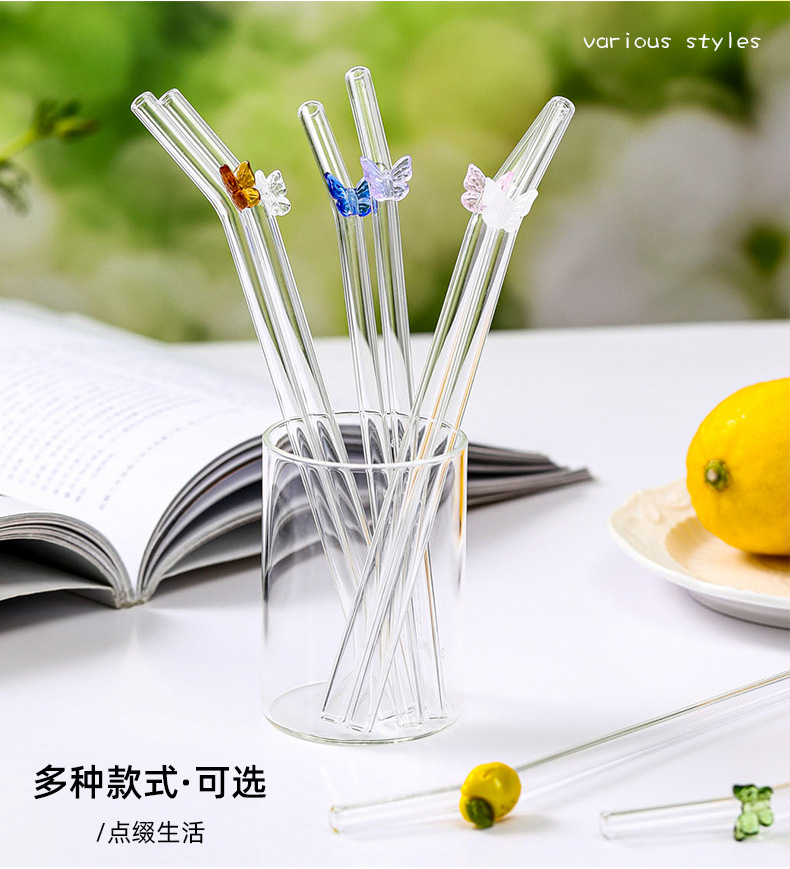玻璃吸管耐热防口红珍珠奶茶透明成人孕产妇环保非一次性粗大吸管详情4