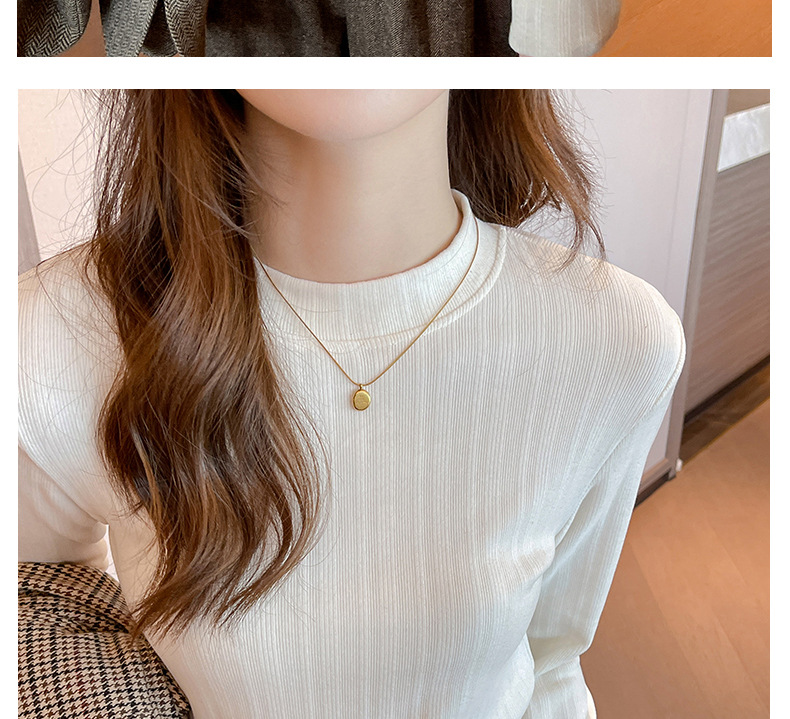 秋冬季磨毛椰绒小立领正肩内搭打底衫女德绒可外穿高级感上衣t恤详情22