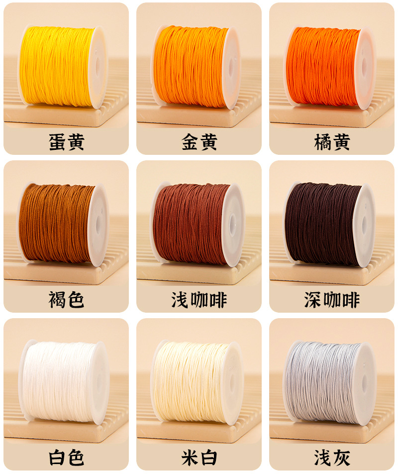 No. 72 jade thread handmade DIY jewelry pendant bracelet woven rope accessory material 0.8mm woven bracelet jade thread full color pic 11