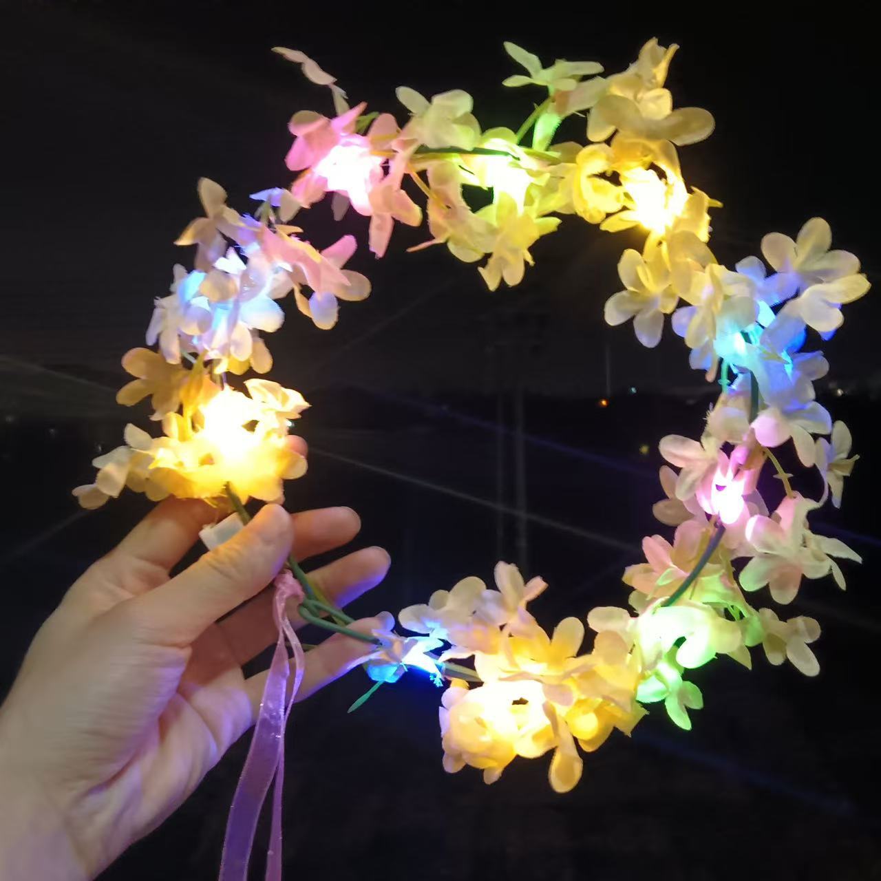 网红发光天使翅膀背饰地摊夜市热销闪光花环兔子发箍彩球蝴蝶头饰详情15