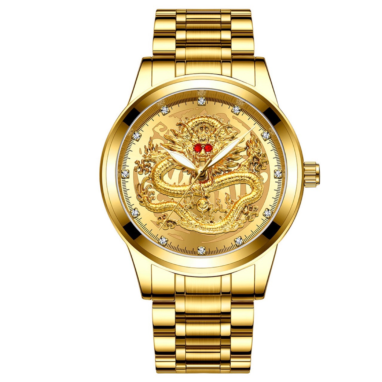 The Avery Philippe Dragon quartz watch for men with a hollowed-out back cover, business waterproof and luminous 2024, a bestseller in Douyin live streaming pic 2