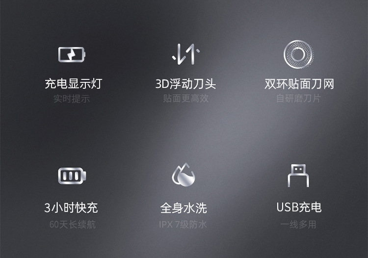飞科剃须刀FS373男士电动刮胡刀官方正品全身水洗刮胡刀团购批发详情2