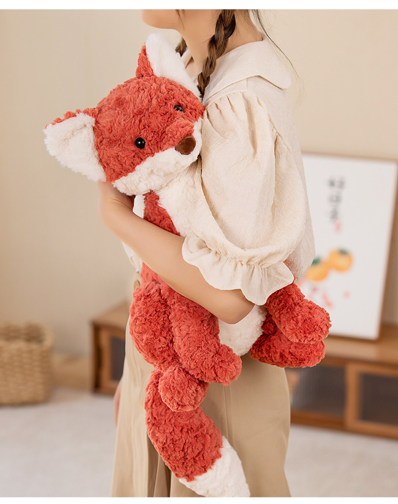 Cute cross-border fox doll plush toys for children and girls as birthday gifts, soothing sleeping dolls pic 6