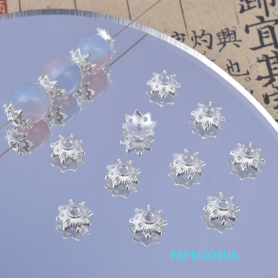 Hollowed-out carved alloy flower stands, diy jewelry accessories, metal flower spacers, earrings, bracelets, beaded materials, spacers pic 3