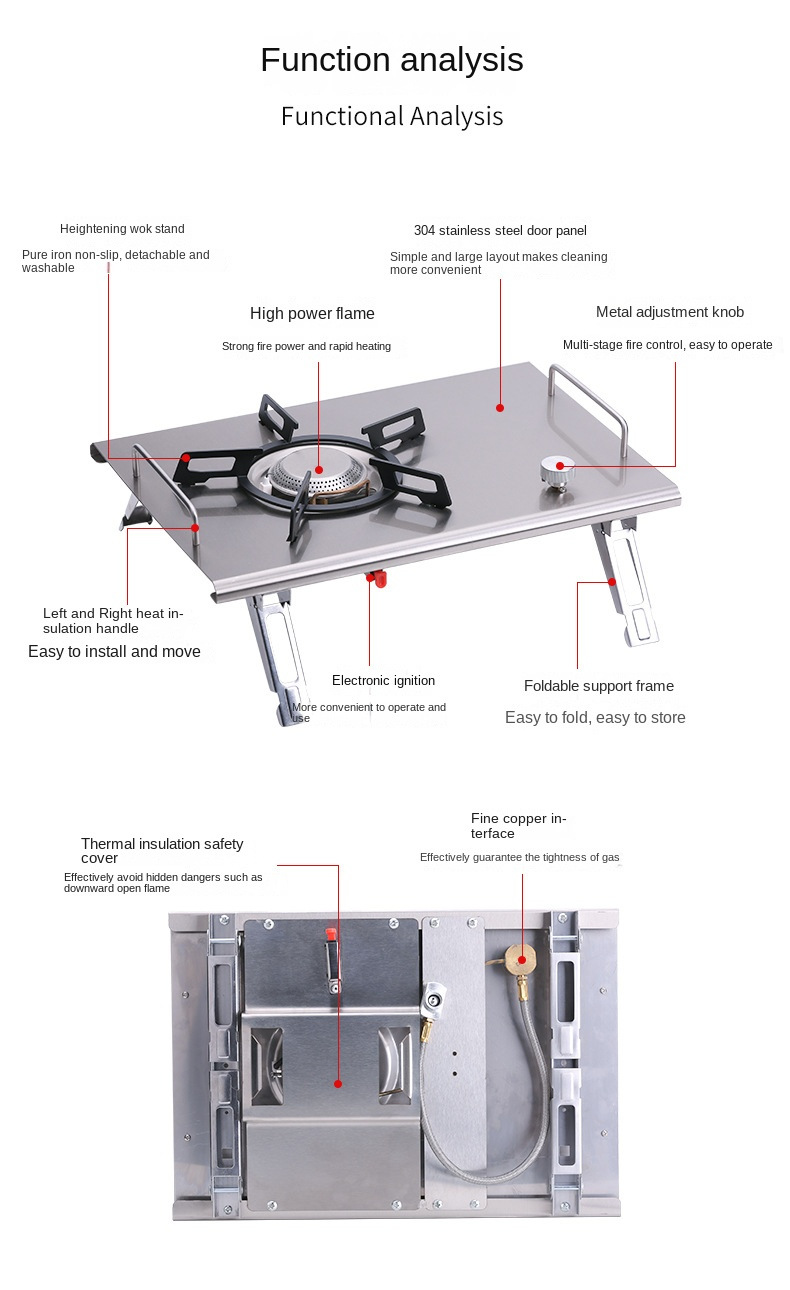 IGT outdoor stove portable table-embedded dual-purpose foldi详情6