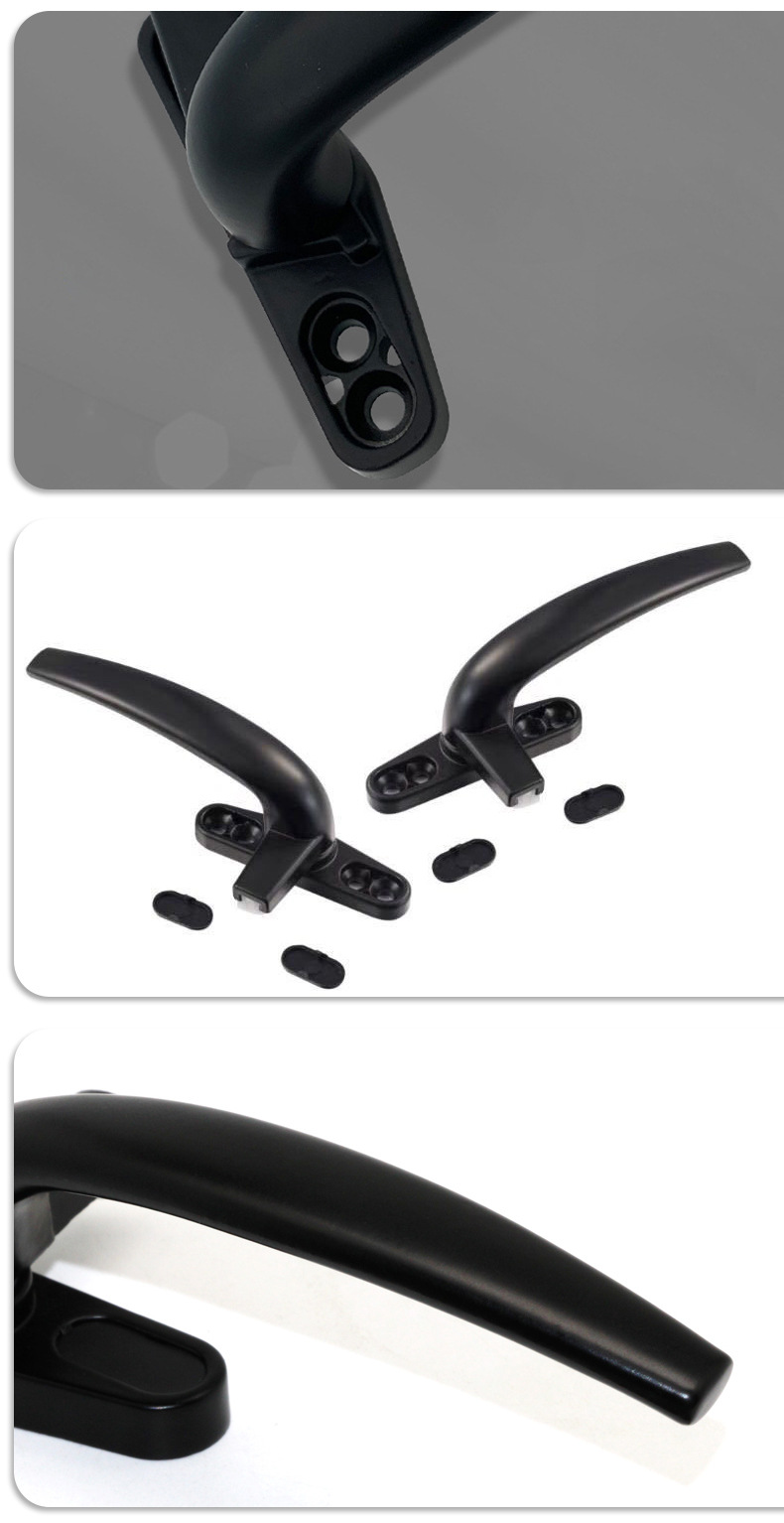 Wholesale aluminum alloy door and window handles, small seven-shaped flat foot handles, outward-opening door and window handles, 50-type inner and outer handles pic 27