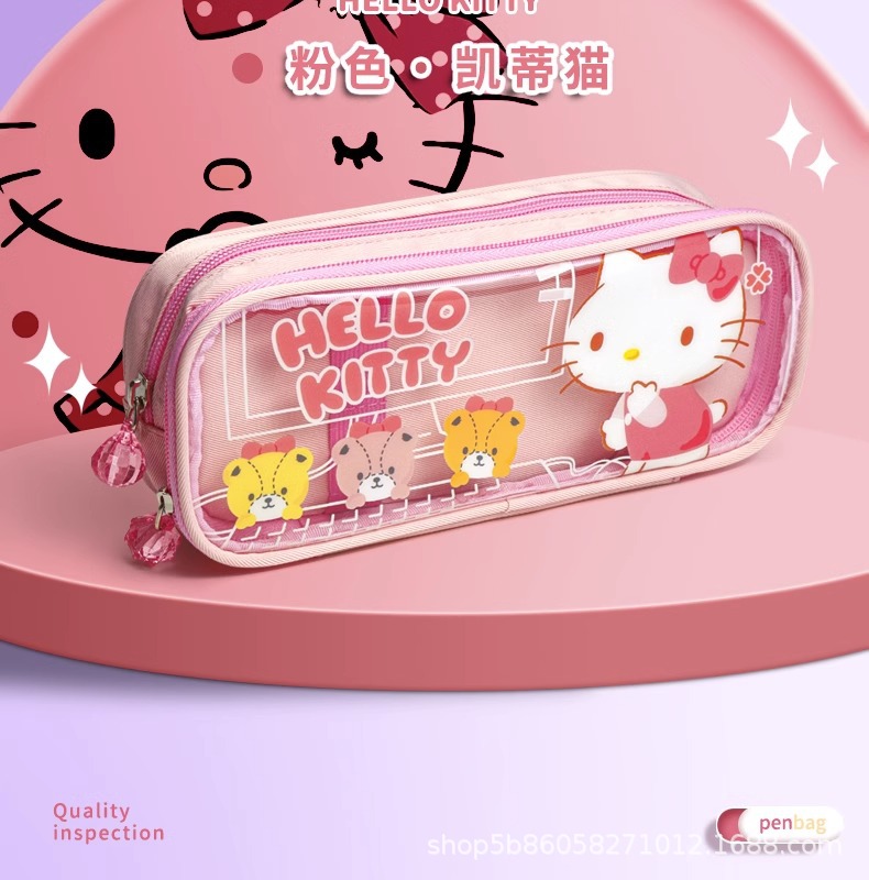 三丽鸥库洛米笔袋女生玉桂狗双层文具盒高颜值多功能笔袋可爱女孩详情7