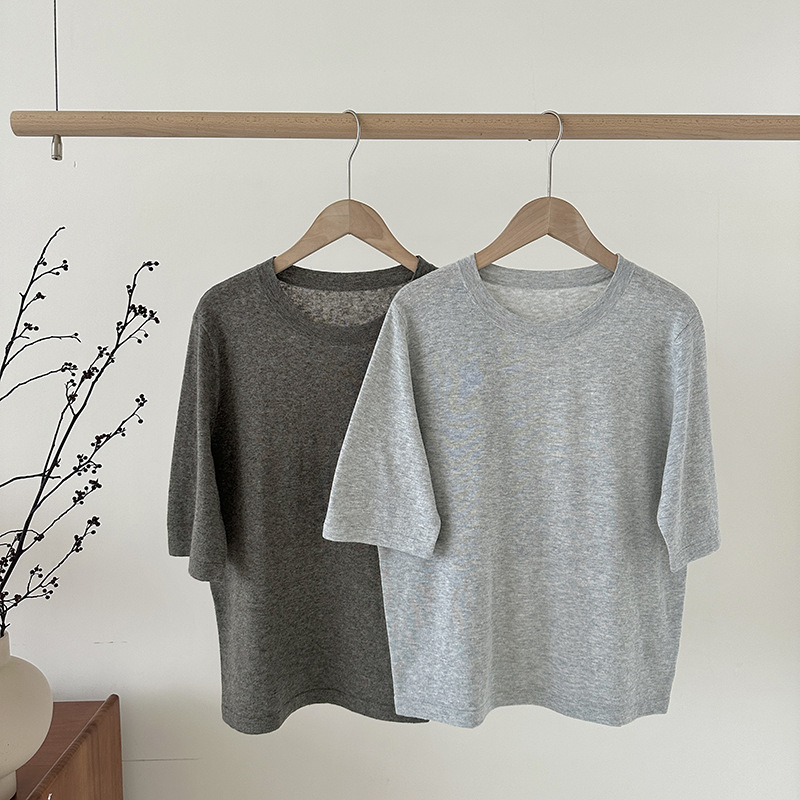 New ROW style ~UPW linen + cotton round-neck short-sleeved T-shirt, refreshing and versatile, casual and commuting, elegant and intellectual woman pic 7