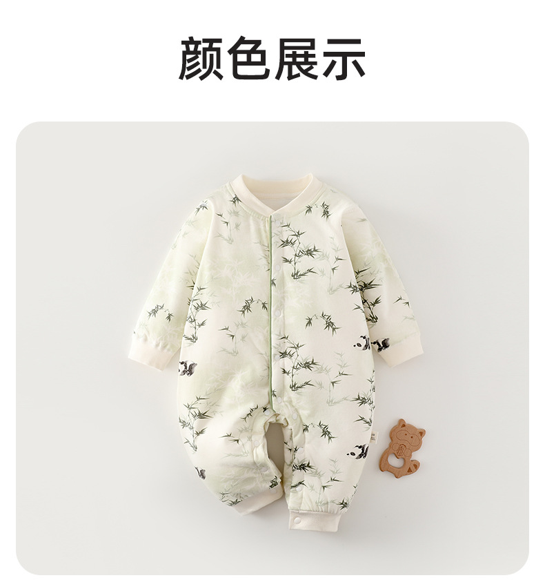 婴儿衣服宝宝秋冬款40克夹棉新生儿a类连体衣婴幼儿薄棉爬服保暖详情10